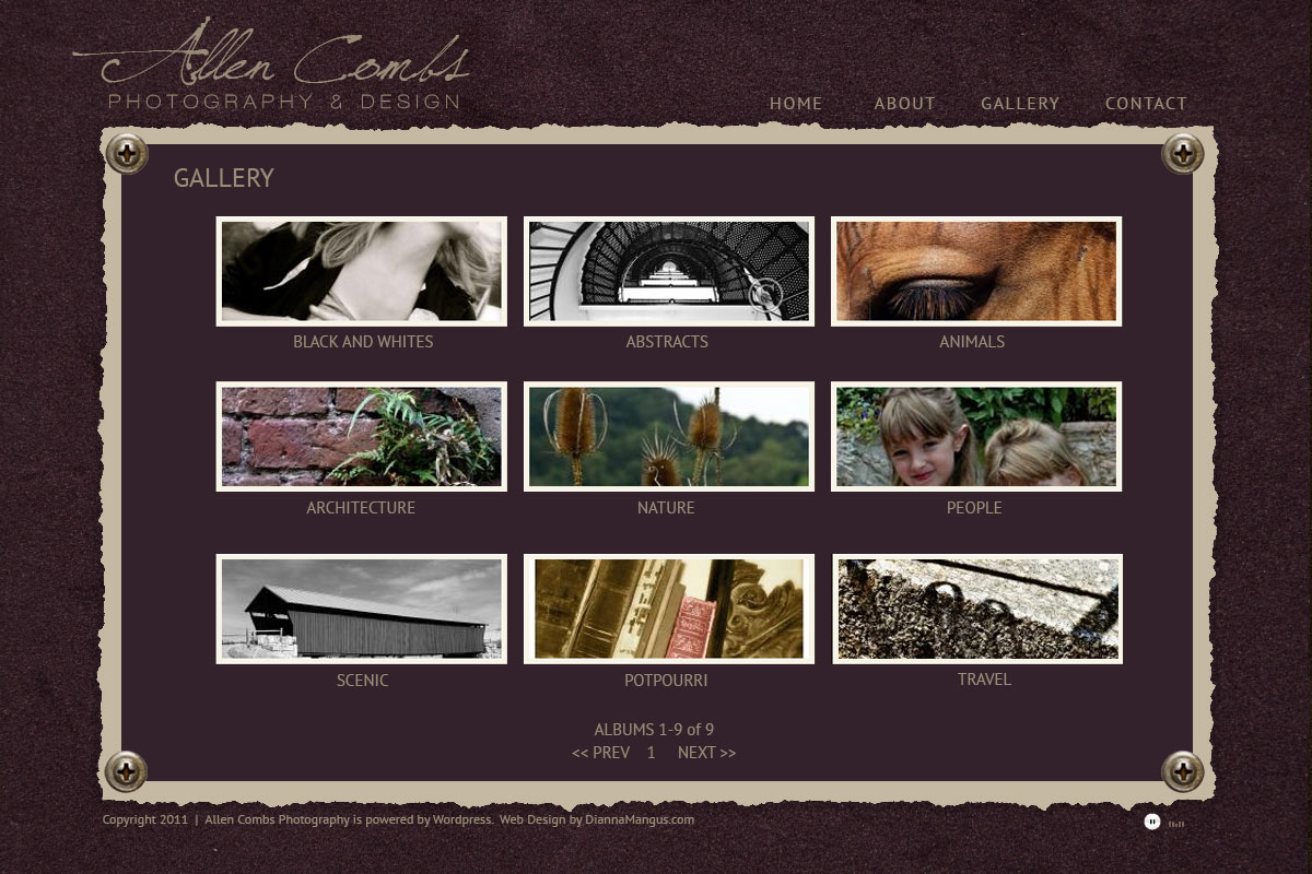 Albums page