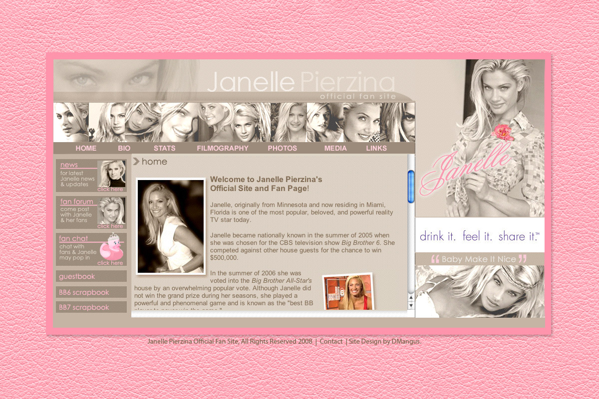 Janelle Pierzina Homepage