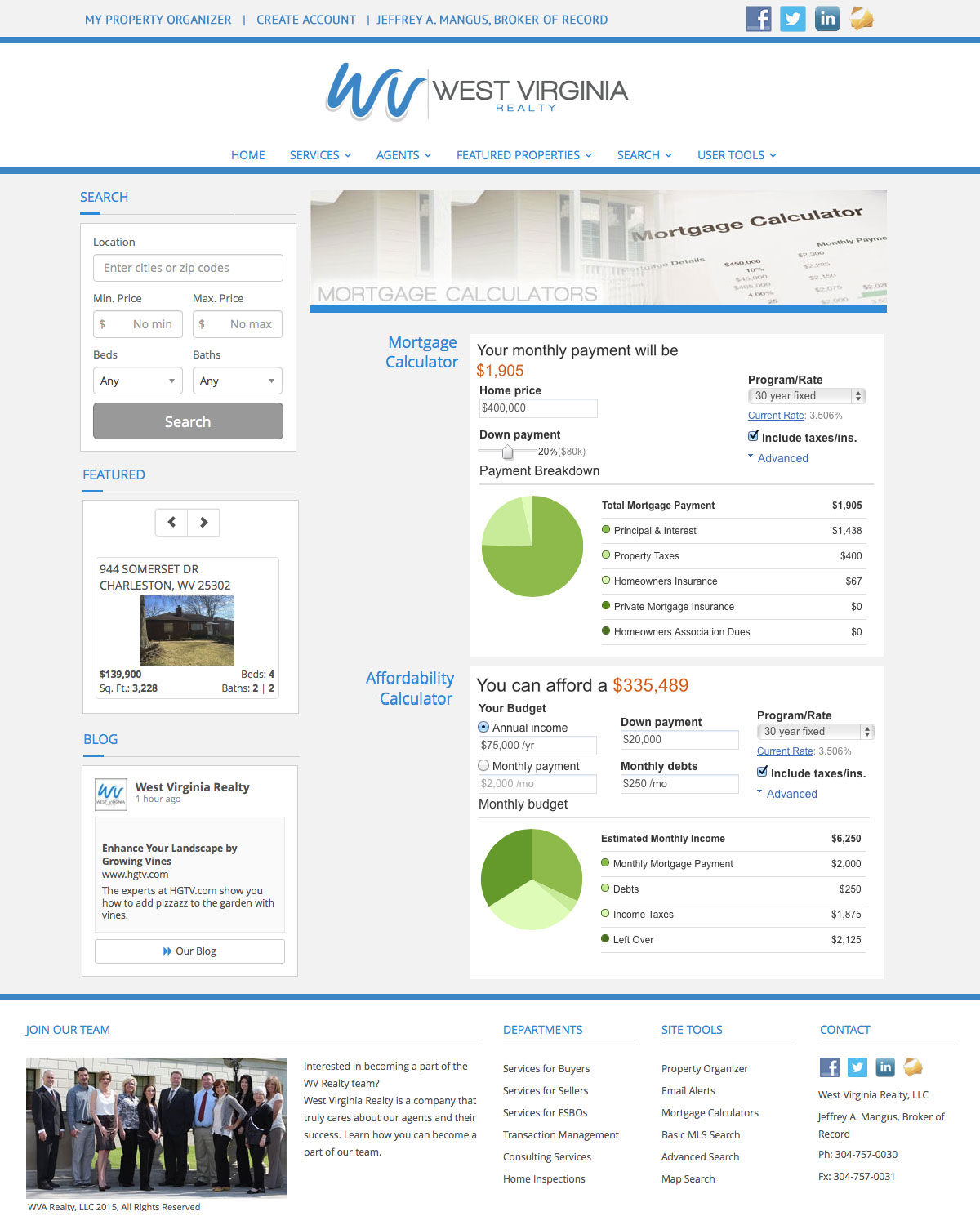 WV Realty Calculators