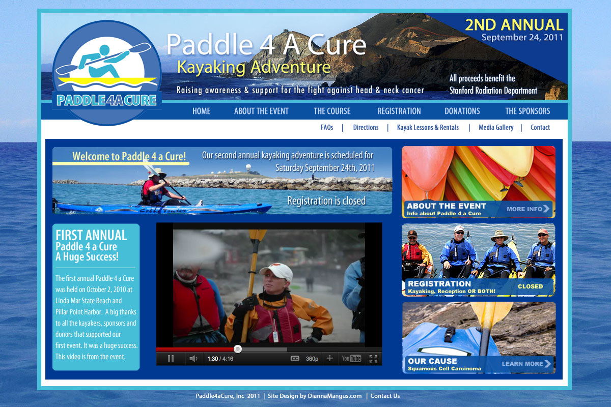 PaddleForACure Homepage