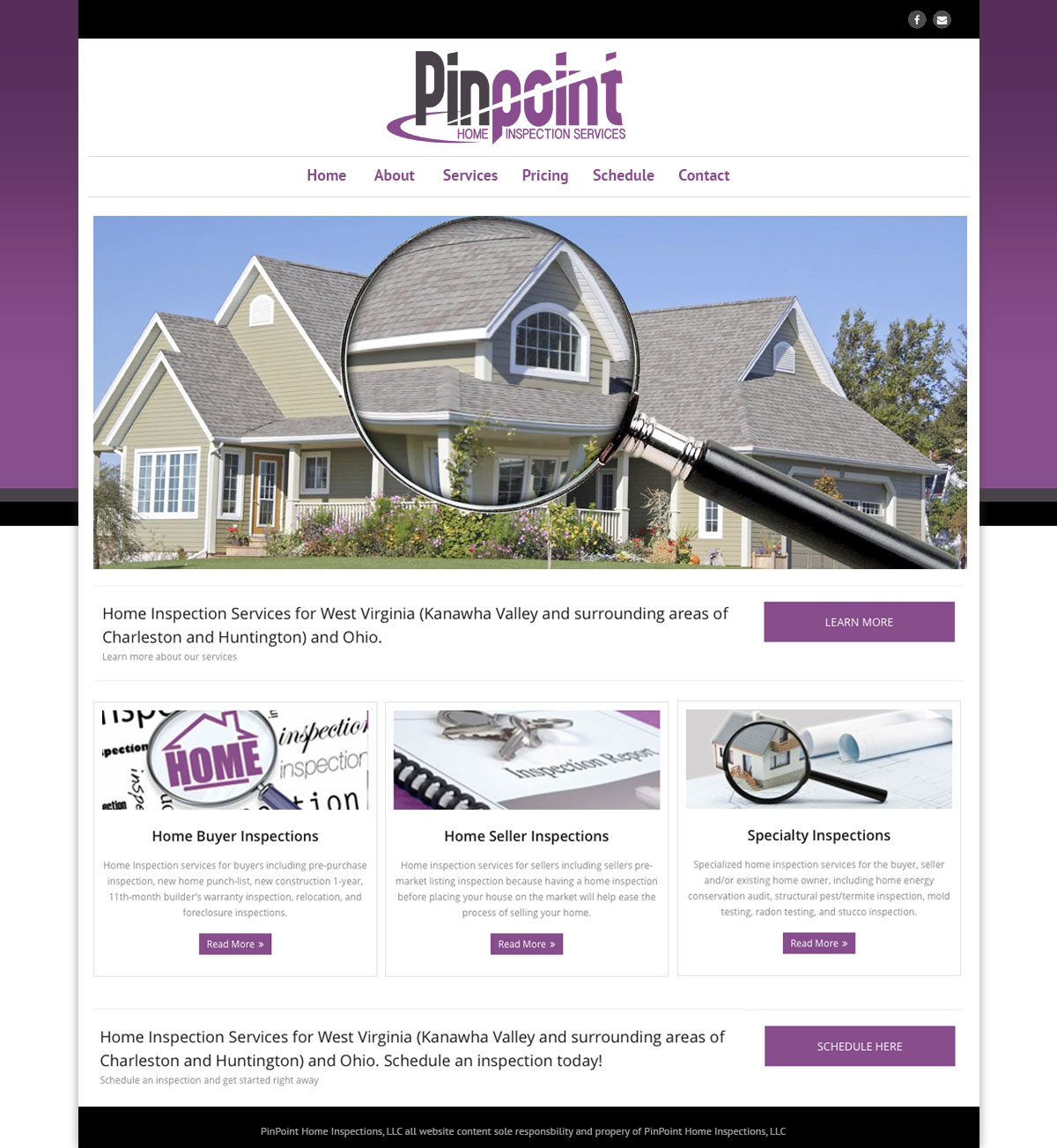 PinPoint Inspections homepage